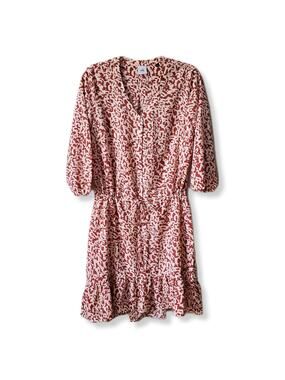 CAbi Sienna Mini Button Ruffle Dress S Cottagecore Prairie Western Boho Cowgirl